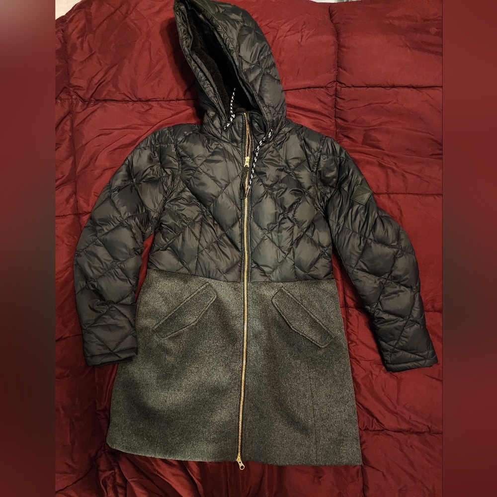 Eddie Bauer hybrid down and wool jacket